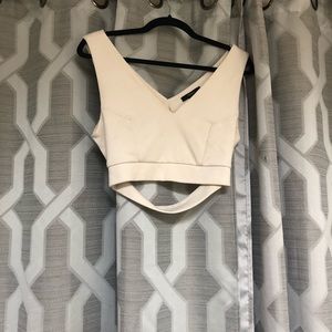 Cream crop top